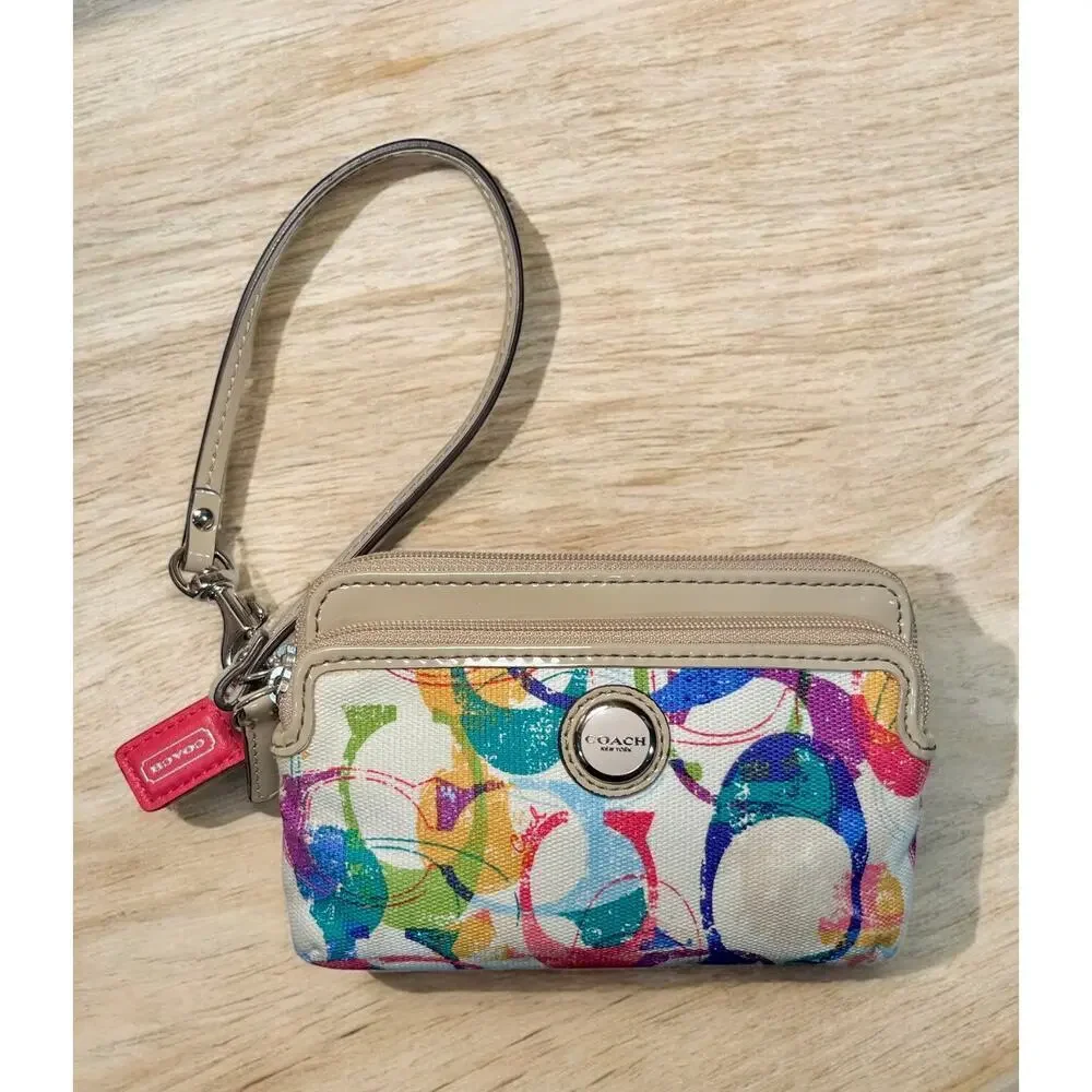 Coach 31141E Stamped Signature C Hallie East West Tote Bag & Wristlet
